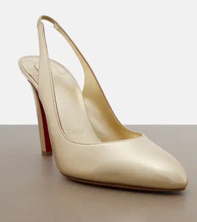 Christian Louboutin Fannylove metallic leather slingback pumps | Thumbnail 3 Christian Louboutin Fannylove metallic leather slingback pumps | Thumbnail 3