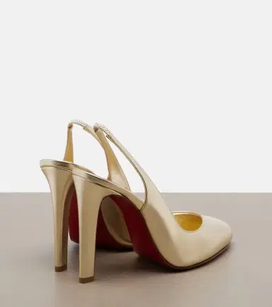 Christian Louboutin Fannylove metallic leather slingback pumps | Thumbnail 4 Christian Louboutin Fannylove metallic leather slingback pumps | Thumbnail 4