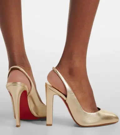 Christian Louboutin Fannylove metallic leather slingback pumps | Thumbnail 6 Christian Louboutin Fannylove metallic leather slingback pumps | Thumbnail 6