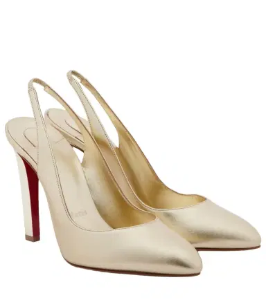 Christian Louboutin Fannylove metallic leather slingback pumps | Thumbnail 1 Christian Louboutin Fannylove metallic leather slingback pumps | Thumbnail 1