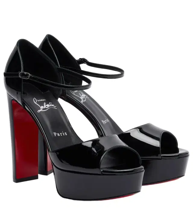 Christian Louboutin Sandaloo patent leather platform sandals