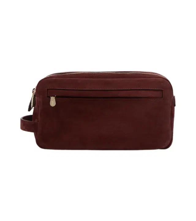 Brunello Cucinelli Suede toiletry bag