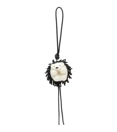 Loewe Hedgehog beaded wool bag charm | Thumbnail 1 Loewe Hedgehog beaded wool bag charm | Thumbnail 1