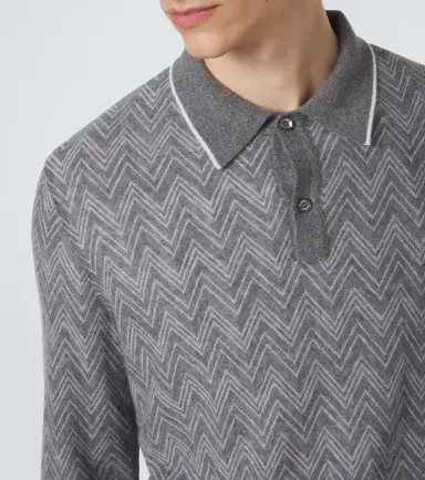Missoni Zigzag cashmere polo sweater | Thumbnail 5