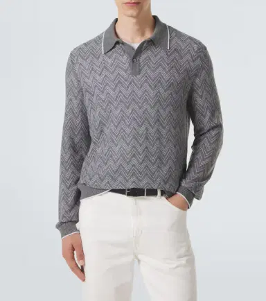 Missoni Zigzag cashmere polo sweater | Thumbnail 6