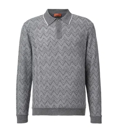 Missoni Zigzag cashmere polo sweater | Thumbnail 1