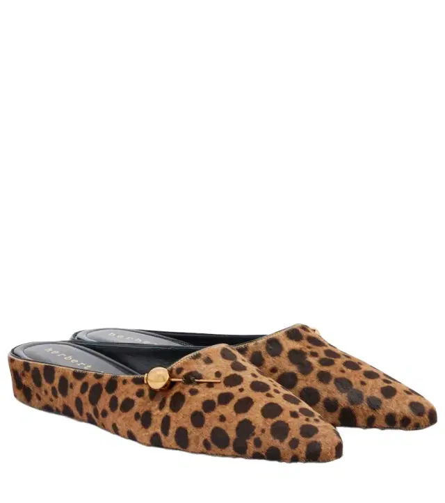 Herbert Levine Sleep On It cheetah-print calf hair mules