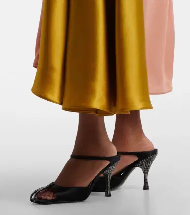 Herbert Levine Hidden Gem embellished satin mules | Thumbnail 6