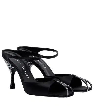 Herbert Levine Hidden Gem embellished satin mules | Thumbnail 1