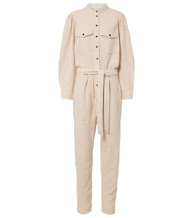 Marant Etoile Kellen broderie anglaise cotton jumpsuit