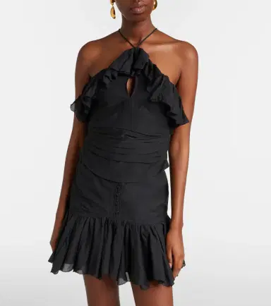 Marant Étoile Djimia halterneck cotton-blend voile top | Thumbnail 2 Marant Étoile Djimia halterneck cotton-blend voile top | Thumbnail 2