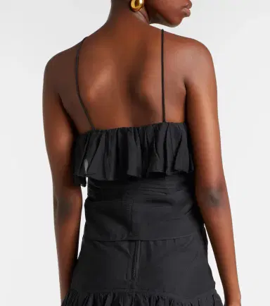 Marant Étoile Djimia halterneck cotton-blend voile top | Thumbnail 6 Marant Étoile Djimia halterneck cotton-blend voile top | Thumbnail 6