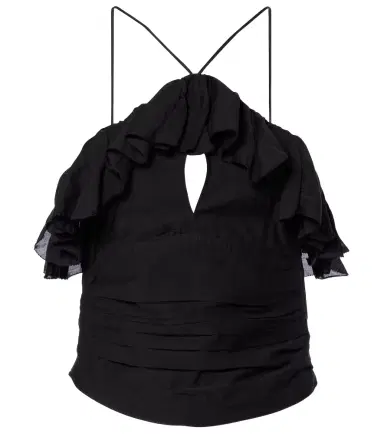 Marant Étoile Djimia halterneck cotton-blend voile top | Thumbnail 1 Marant Étoile Djimia halterneck cotton-blend voile top | Thumbnail 1