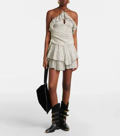 Marant Étoile Djimia halterneck cotton-blend top | Thumbnail 2 Marant Étoile Djimia halterneck cotton-blend top | Thumbnail 2