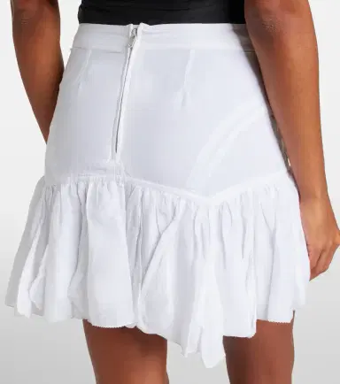 Marant Étoile Daneen ruffled cotton-blend miniskirt | Thumbnail 2