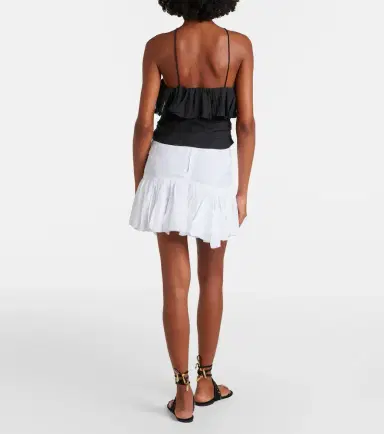 Marant Étoile Daneen ruffled cotton-blend miniskirt | Thumbnail 3