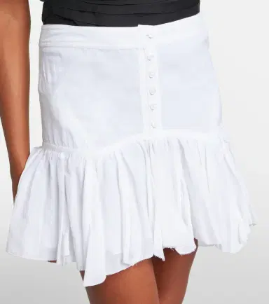 Marant Étoile Daneen ruffled cotton-blend miniskirt | Thumbnail 4