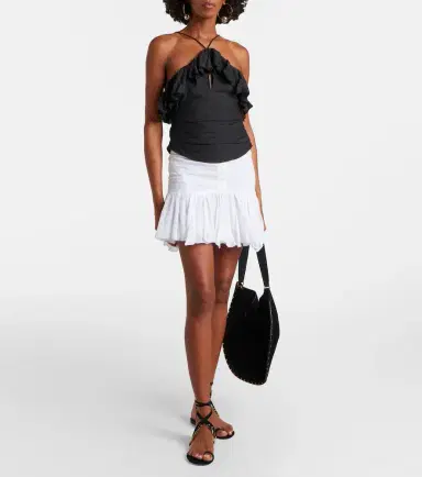 Marant Étoile Daneen ruffled cotton-blend miniskirt | Thumbnail 5