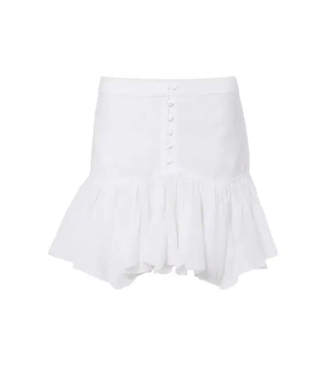 Daneen ruffled cotton-blend miniskirt