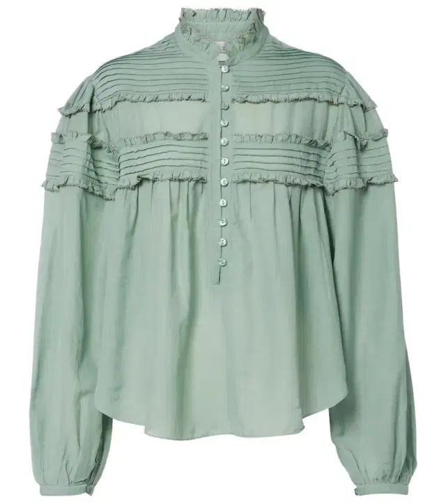 Marant Etoile Doana cotton-blend ruffled blouse