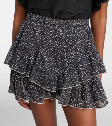 Marant Étoile Jocadia polka-dot ruffled cotton shorts | Thumbnail 4
