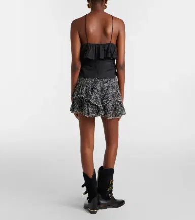 Marant Étoile Jocadia polka-dot ruffled cotton shorts | Thumbnail 5