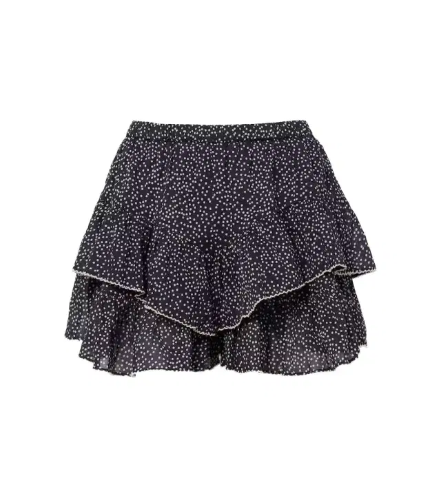 Jocadia polka-dot ruffled cotton shorts