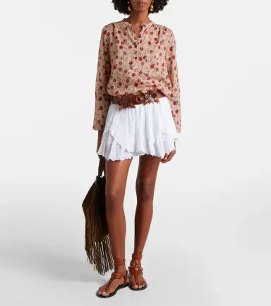 Marant Étoile Layale ruffled cotton shorts | Thumbnail 2