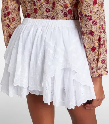 Marant Étoile Layale ruffled cotton shorts | Thumbnail 4