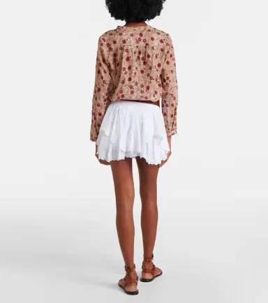 Marant Étoile Layale ruffled cotton shorts | Thumbnail 5
