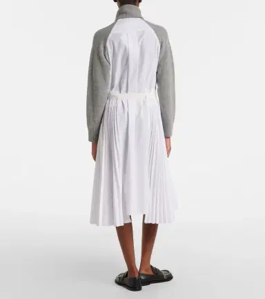 Sacai Layered turtleneck midi dress | Thumbnail 3