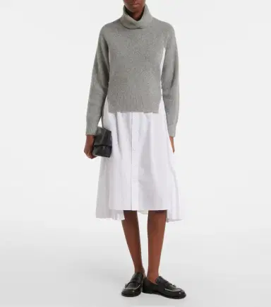 Sacai Layered turtleneck midi dress | Thumbnail 6