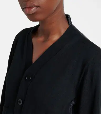 Sacai Paneled cotton-blend cardigan | Thumbnail 5