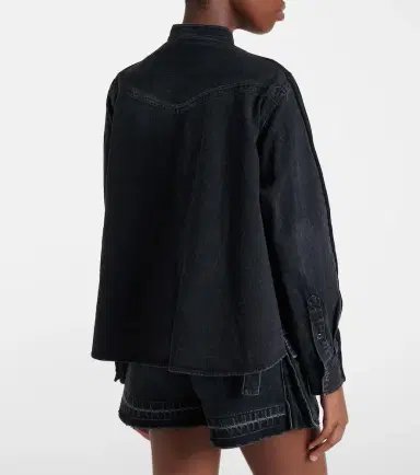 Sacai Paneled cotton-blend cardigan | Thumbnail 7