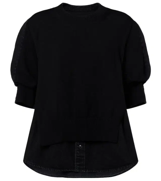 Sacai Layered cotton-blend sweater