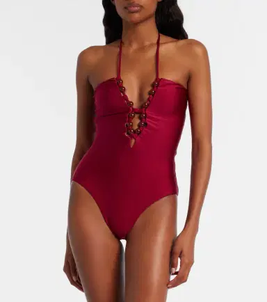 Adriana Degreas Beaded halterneck swimsuit | Thumbnail 5