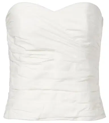 ADRIANA DEGREAS Opulence draped cotton corset | Thumbnail 1 ADRIANA DEGREAS Opulence draped cotton corset | Thumbnail 1
