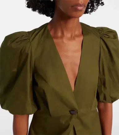 ADRIANA DEGREAS Puff-sleeve cotton-blend top | Thumbnail 2 ADRIANA DEGREAS Puff-sleeve cotton-blend top | Thumbnail 2