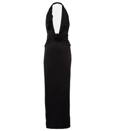Adriana Degreas Floral-appliqué halterneck maxi dress | Thumbnail 1