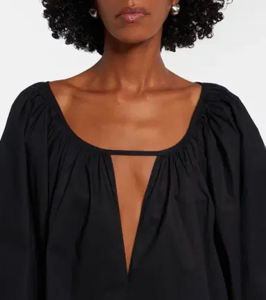 ADRIANA DEGREAS Puff-sleeve cotton-blend minidress | Thumbnail 2 ADRIANA DEGREAS Puff-sleeve cotton-blend minidress | Thumbnail 2