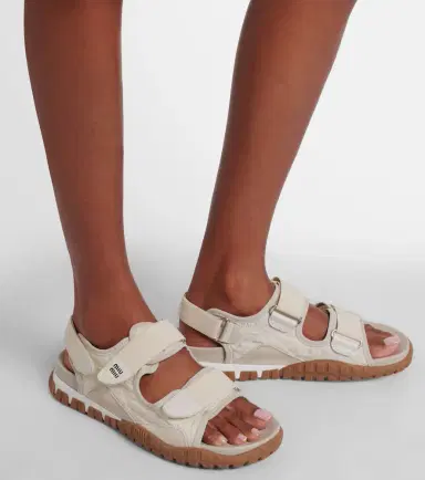 Miu Miu Tyre leather-trimmed sandals | Thumbnail 6 Miu Miu Tyre leather-trimmed sandals | Thumbnail 6