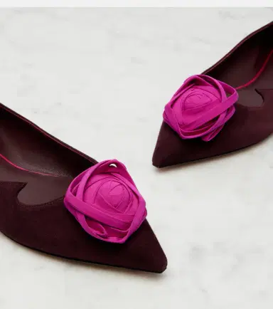 Roger Vivier Rose Vivier suede ballet flats | Thumbnail 2