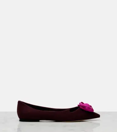 Roger Vivier Rose Vivier suede ballet flats | Thumbnail 3