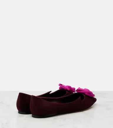 Roger Vivier Rose Vivier suede ballet flats | Thumbnail 4