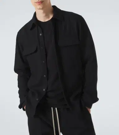 Rick Owens Work cotton and wool flannel shirt | Thumbnail 5 Rick Owens Work cotton and wool flannel shirt | Thumbnail 5