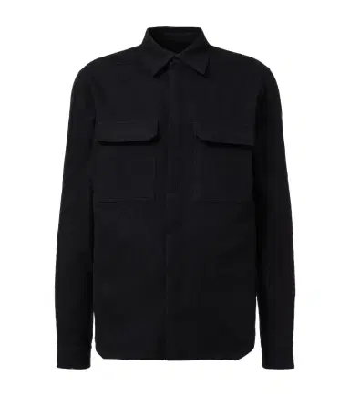 Rick Owens Work cotton and wool flannel shirt | Thumbnail 1 Rick Owens Work cotton and wool flannel shirt | Thumbnail 1