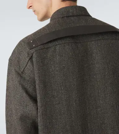 Rick Owens Oversized wool and linen-blend overshirt | Thumbnail 7