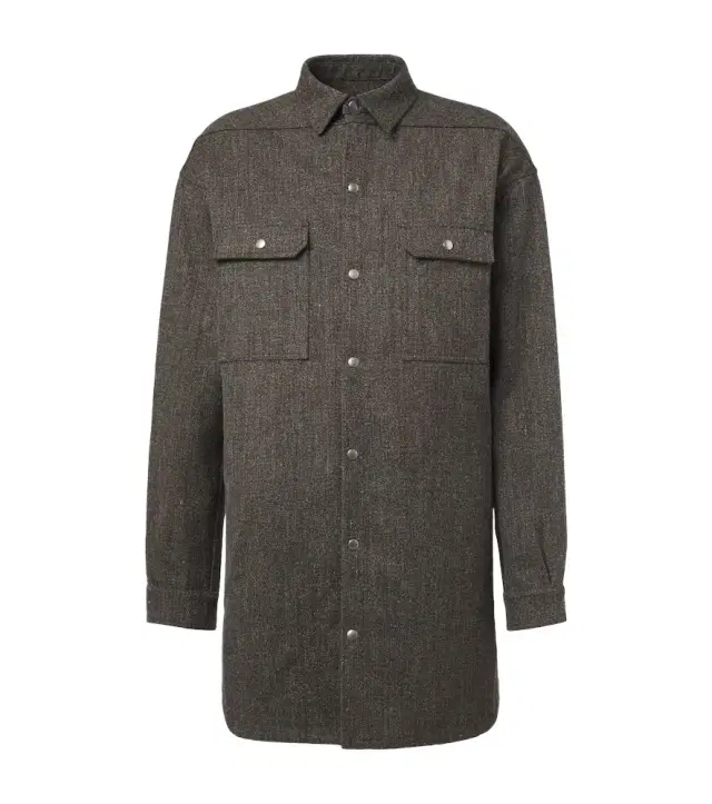 Rick Owens Oversized wool and linen-blend overshirt