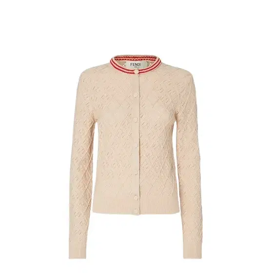 Long-sleeved crew-neck cardigan