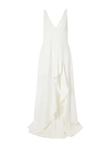 Stella McCartney Asymmetric Ruffled Crepe Maxi Dress | Thumbnail 1 Stella McCartney Asymmetric Ruffled Crepe Maxi Dress | Thumbnail 1